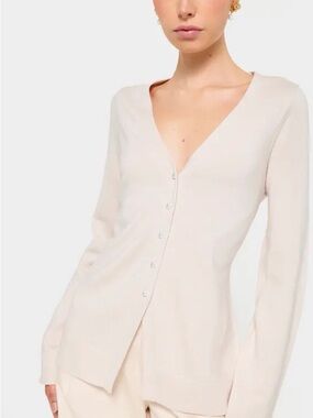 Cami NYC Pale Blush V-Neck Pearl Button Cardigan